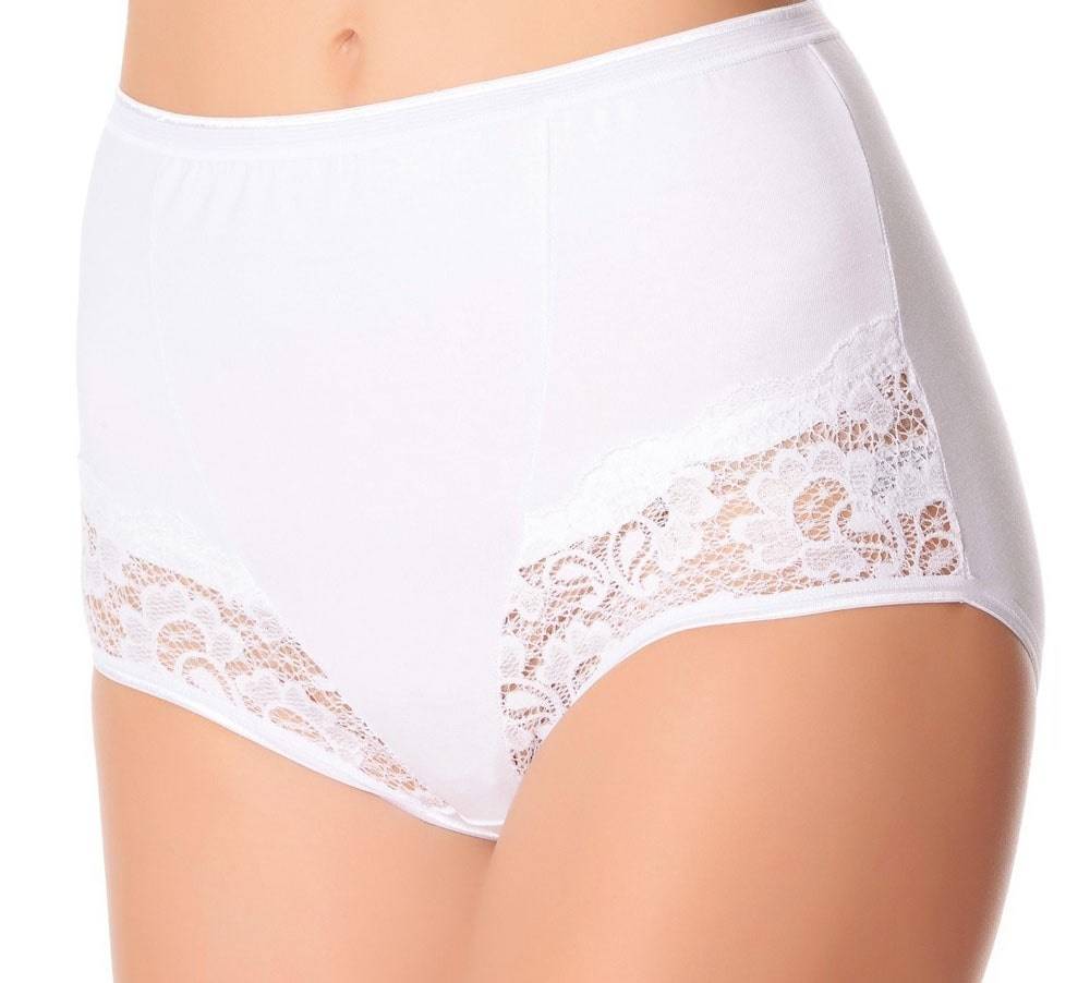 Culotte da donna vita alta con pizzo (pacco da sei) articolo 06 - Jadea