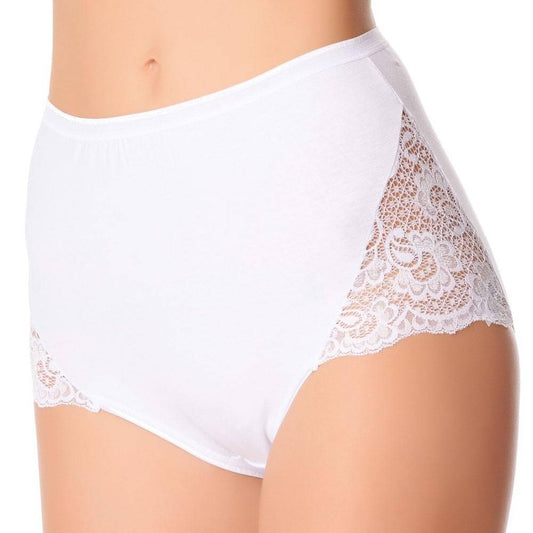 Culotte da donna in cotone e pizzo (pacco da sei) articolo 07 - Jadea