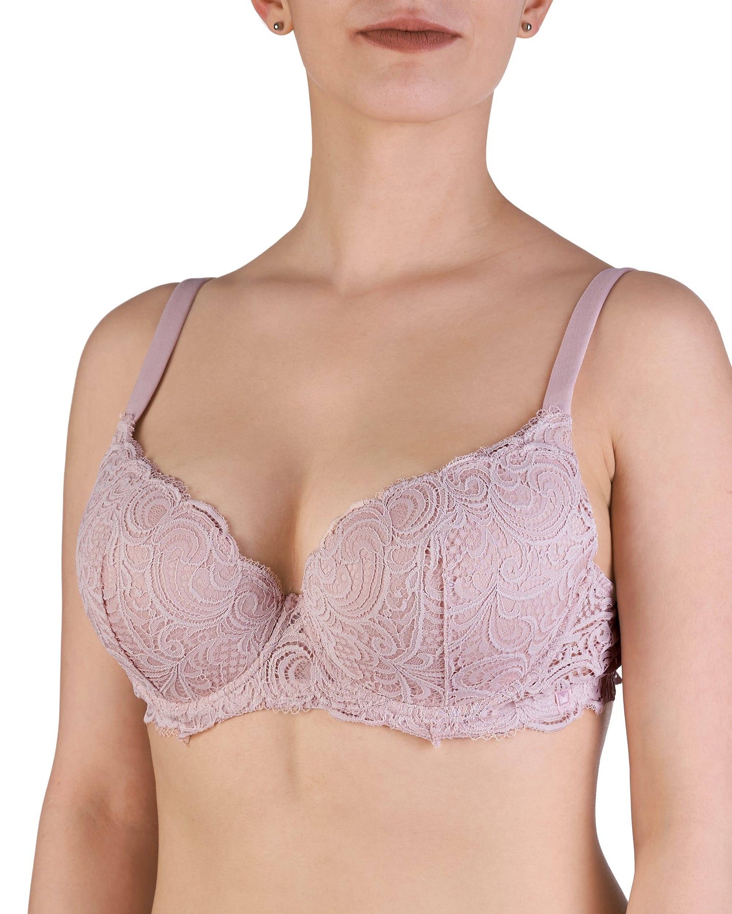 Reggiseno coppa B in pizzo con scollatura profonda (confezione un pezzo) articolo Plunge Frizzante - Lormar